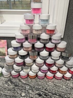 Kiara Sky Assorted Nail Dipping Powders with refills and accessories